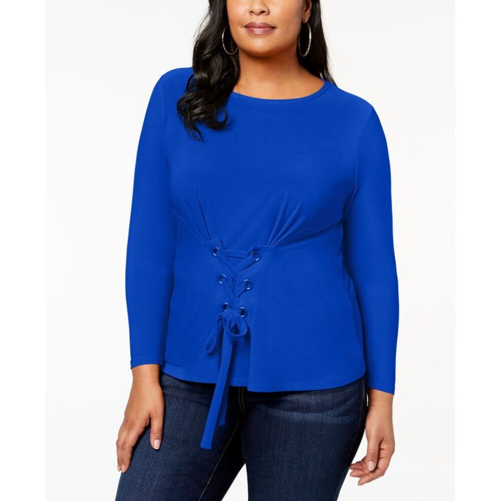 Plus Size Corset Detail Top